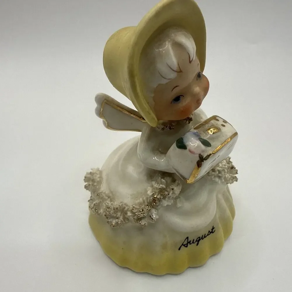 Vintage 1956 Napco August Birthday Gift Angel Girl Bell Belle 1307H HTF Sweet *